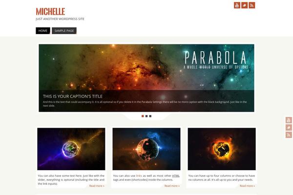 Parabola theme site design template sample