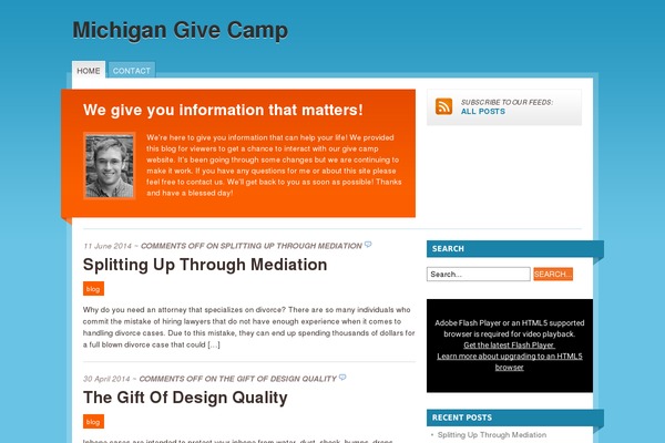 Mainstream theme site design template sample