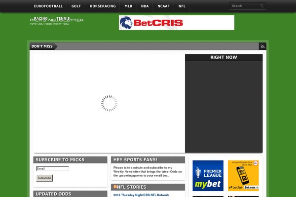 Gameday theme site design template sample