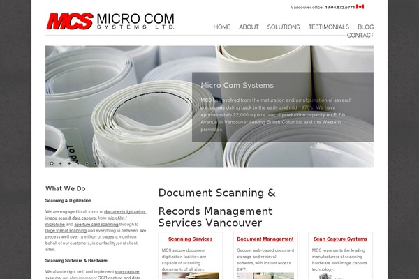 Mcs theme site design template sample