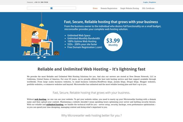 Hostme v2 theme site design template sample