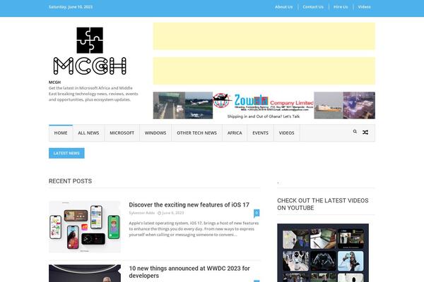 VMag theme site design template sample