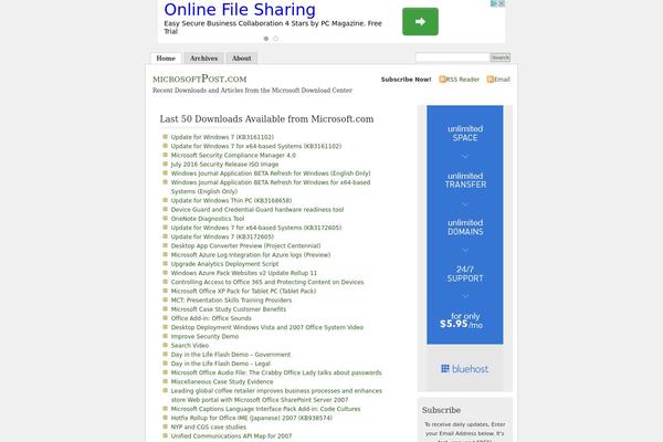 microsoftpost.com site used Misty Look