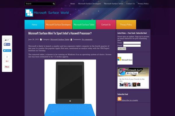 microsoftsurfaceworld.com site used Metropress