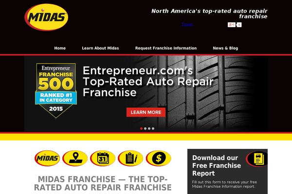 midasfranchise.com site used Midas