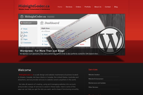 midnightcoder.ca site used Nix