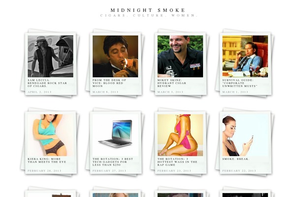 midnightsmoke.com site used Polaroids