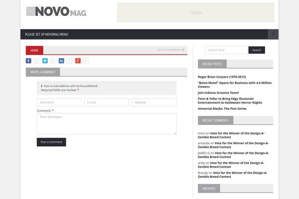 NovoMag theme site design template sample