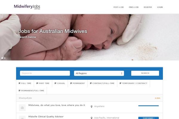 Jobify theme site design template sample