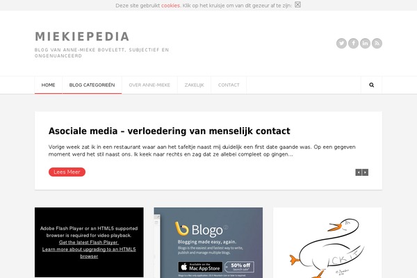 Site using Implied Cookie Consent plugin