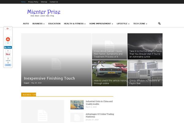 Newspaper theme site design template sample