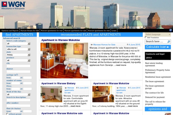 mieszkaniawwarszawie.net site used Bombax