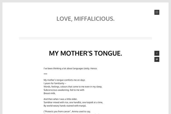 Tonal theme site design template sample
