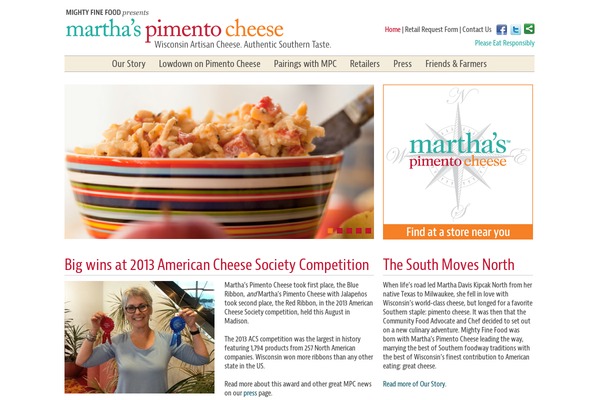 mightyfinefood.us site used Foodie-world