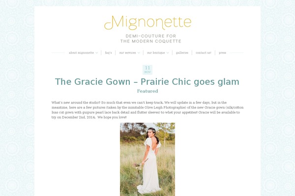 mignonettebridal.com site used Blissful_blog_v1.1