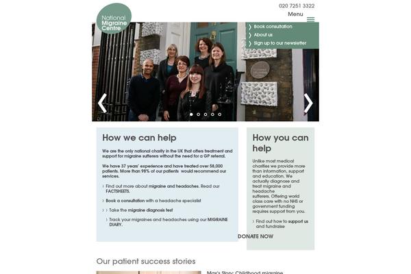migraineclinic.org.uk site used Nmc