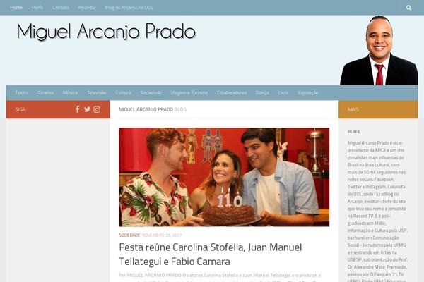 Hueman theme site design template sample