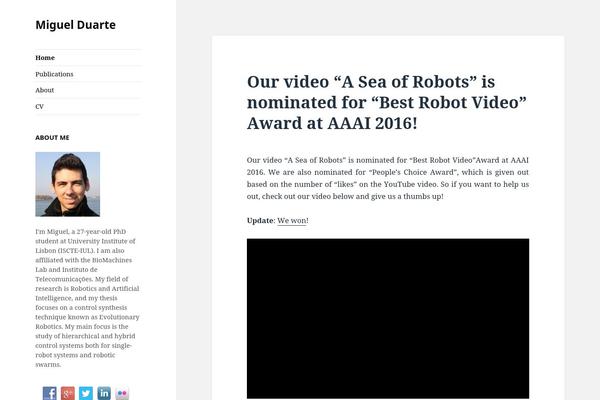 Site using Aboutimizer plugin