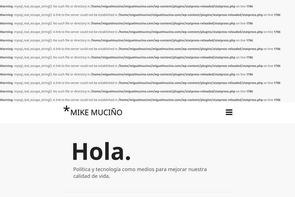 miguelmucino.com site used Tiny_theme-master