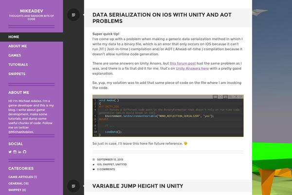 Writr theme site design template sample