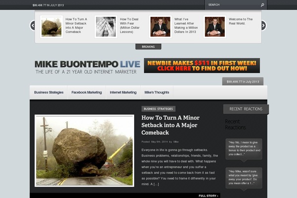 Continuum theme site design template sample