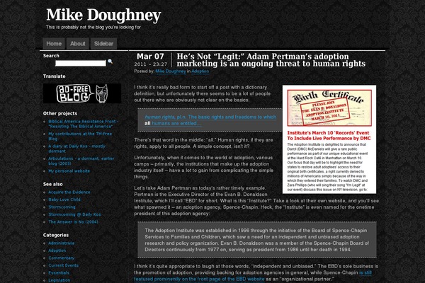 mikedoughney.com site used Royale-10