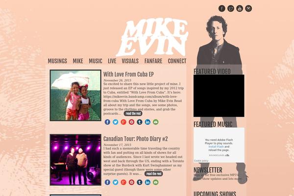 Site using Gigs Calendar plugin