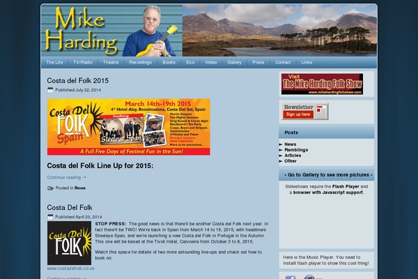 Site using Flash MP3 Player plugin