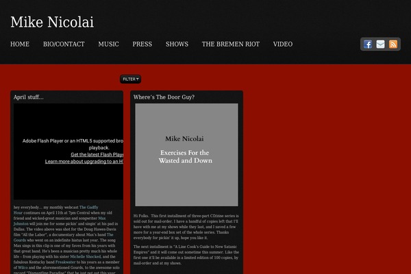 Site using GigPress plugin