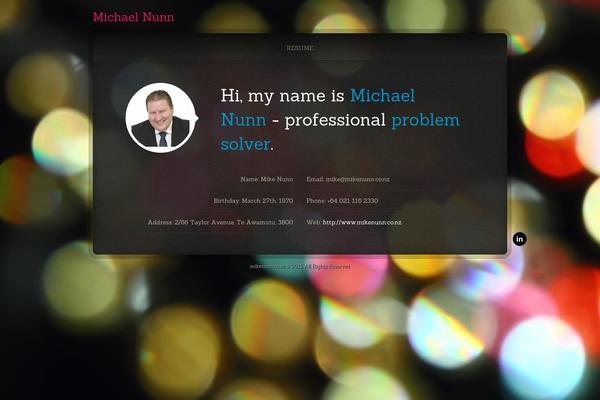 mikenunn.co.nz site used Veecard