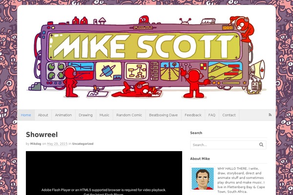 mikescottanimation.com site used Canvas