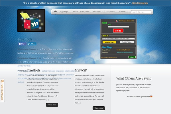 mikesmagicbox.com site used Bootstrap Ultimate