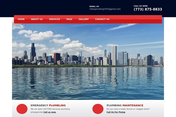 Plumbing theme site design template sample