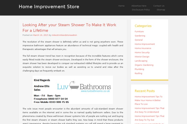 mikestricklandstore.com site used Sports-blogger