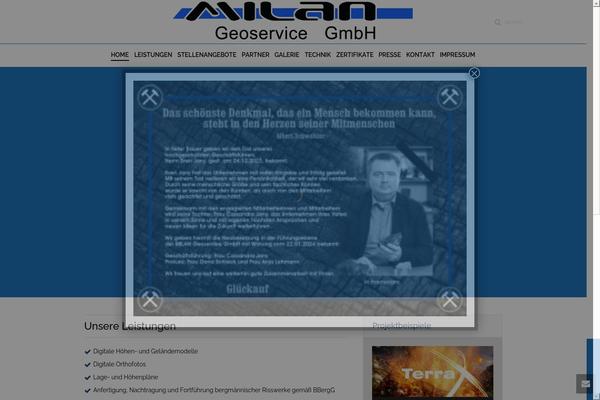 Milan theme site design template sample