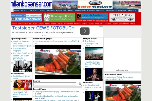 Site using Embed Facebook plugin