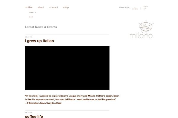 Milano theme site design template sample