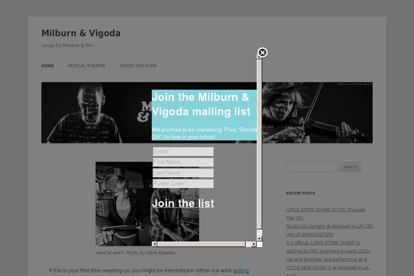 Site using Gigs Calendar plugin
