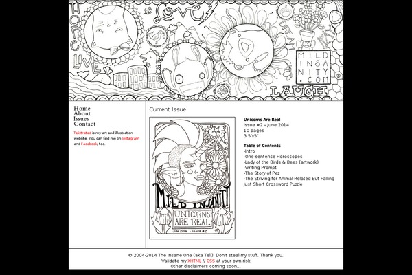 Zine theme site design template sample