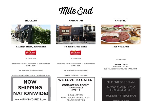 mileendbrooklyn.com site used Mileenddeli