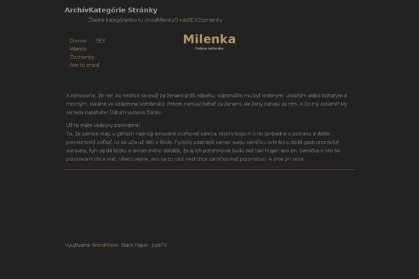 Black Paper theme site design template sample