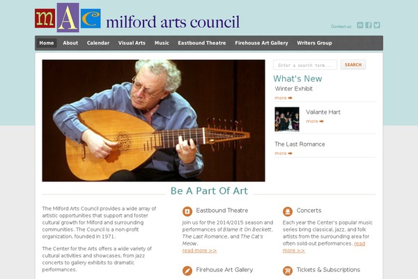 milfordarts.org site used Advocate