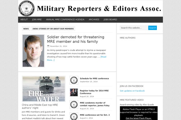 News theme site design template sample
