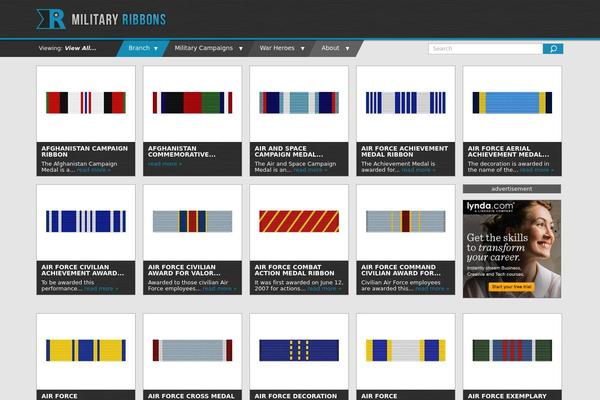 militaryribbons.com site used Avada