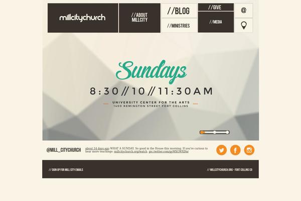 millcitychurch.org site used Millcity