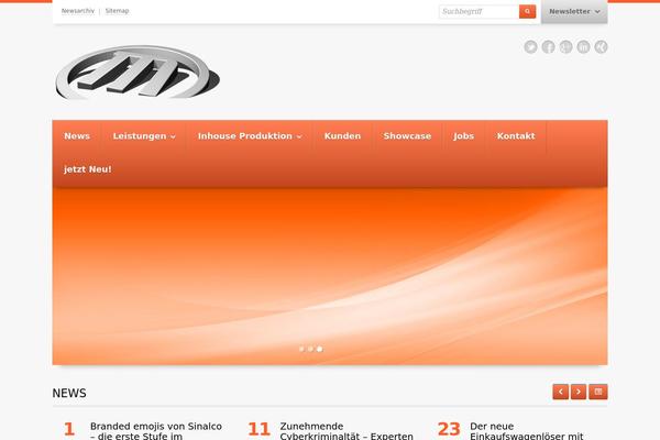 Progress theme site design template sample