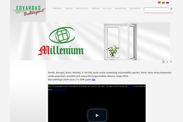 Millenium theme site design template sample