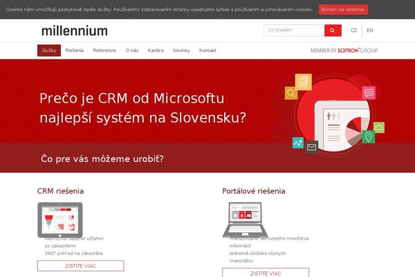 Millennium theme site design template sample