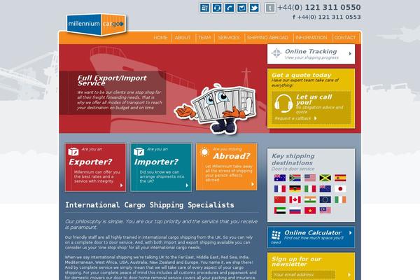 Millennium theme site design template sample