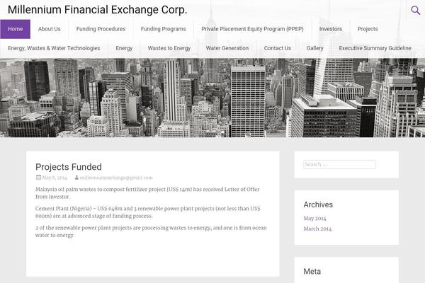 Radiate theme site design template sample